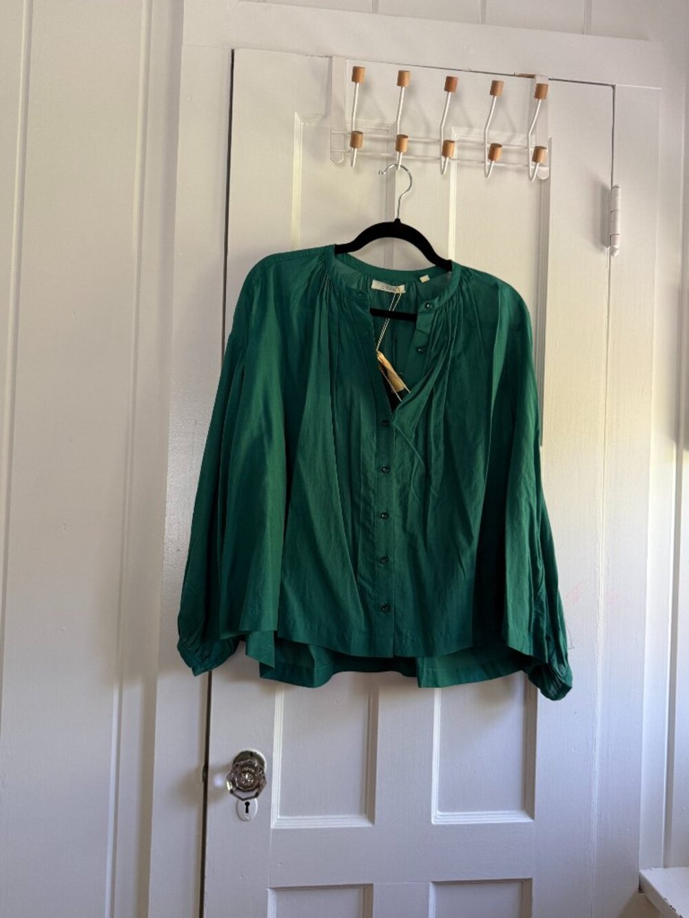 NWT Doen Jane Blouse size S dusty teal